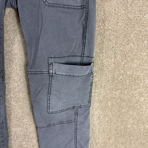 Hei Hei Wanderer Cargo Pants Womens 26 Gray Crop Button Fly Anthropologie Chinos - Picture 5 of 14